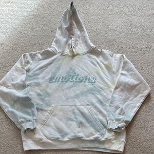 Pura Vida Tie-Dye Hoodie with 'Emotions' Print size small